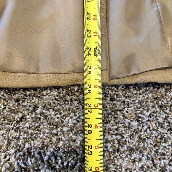 Kenneth Cole Reaction Pea Coat 2P Camel Tan Wool Pockets - Picture 10 of 13